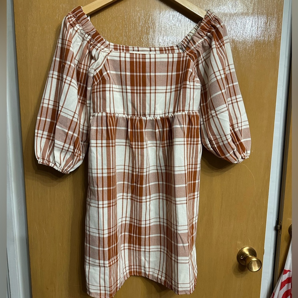 Plaid Print Dress